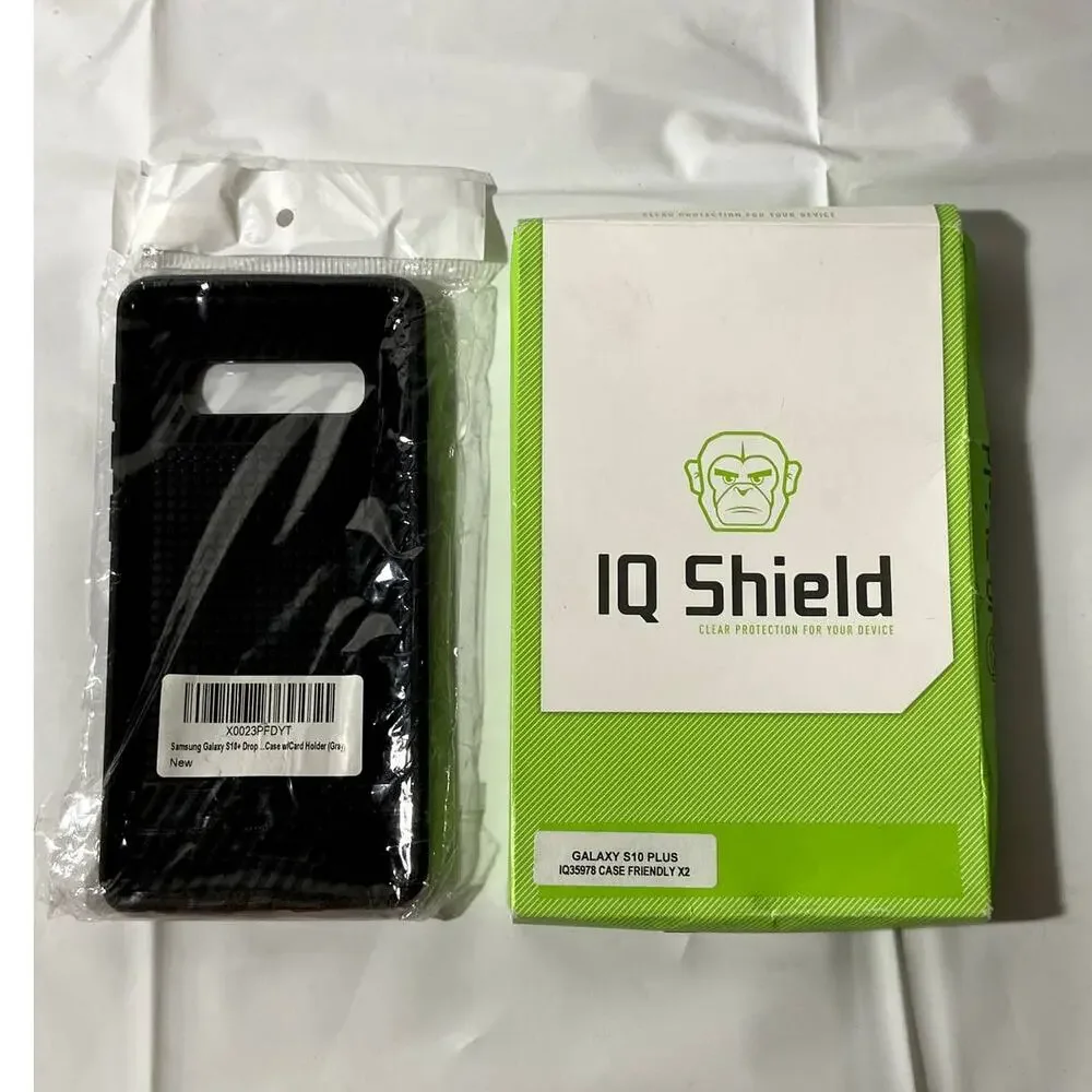 Galaxy s10+ Screen Protector and phone case with card holder